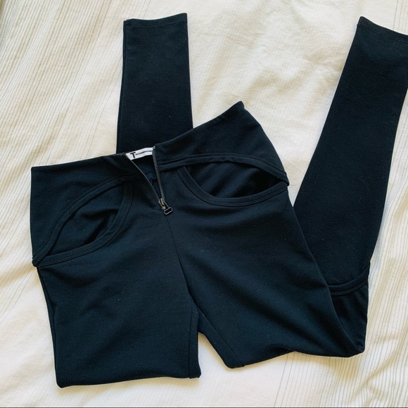 New T by Alexander Wang Exposed Zip Ponte Leggings